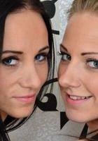 ATK Galleria: Nathaly Cherie (Horny lesbians Eveline and Nathaly masturbate and finger each other)