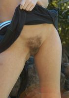 ATK Archives: Sadie (Hairy babe Sadie spreads her pussy outdoors)